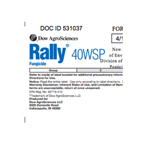 Rally 40WSP (myclobutanil)